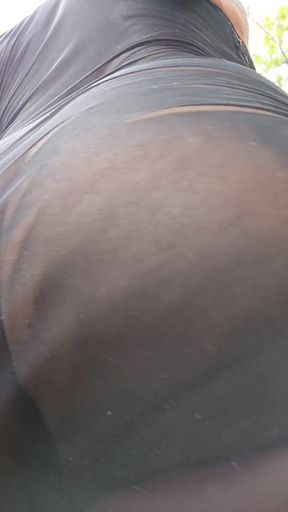 Bee Treks Outside with Led Plugged Ass