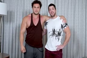 Loud sex beside muscled pornstar