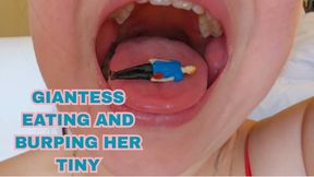 Giantess, vore my tiny and burping burp