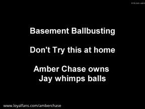 ballbusting human punching bag