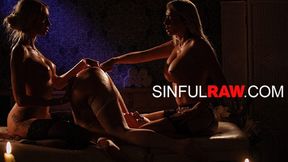 Two horny&#x1F975; dudes get off on my sloppy three-way tale, raw and nasty, sinfully satisfied