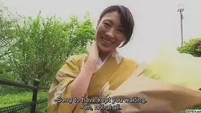 Japanese wife in kimono flower arrangement private class leads to sex