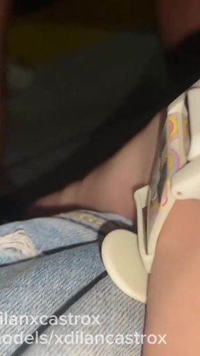 Stunning moment from &quot;Cruising Hetero Curious Fucks Cute Young Hairless Gay Bareback In The Public Parking Lot Of Creampie Mall&quot;