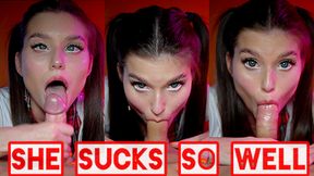 Anime Girl in School Uniform Sucking Dick