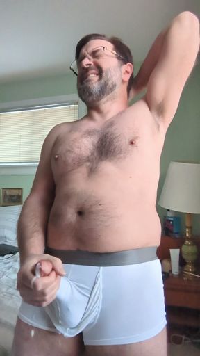 Logan Byam huge cumshot in sexy underwear