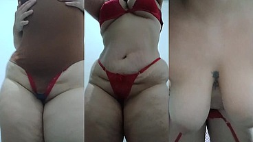 Desiresouza - bbw tirando a roupa e mostrando a ppk pra câmera