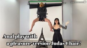Anal play with the pleasure-version Judas Chair!