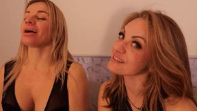 Alba and Pamela try to sneeze !!