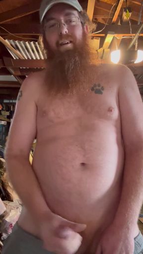Redneck Jerk and Cum in Garage