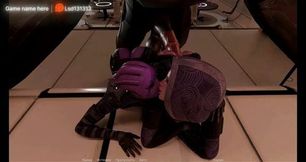 The monster fucked Lara and came inside her friend 3D Animation