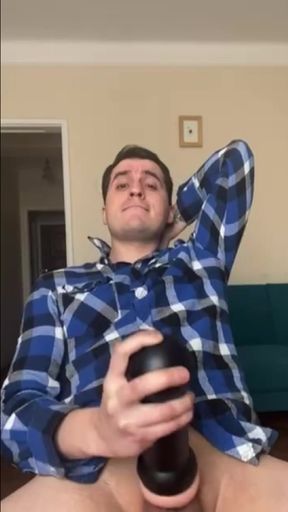 Cute Guy Jerks Off, Shoots His Load and Eats His Own Cum