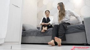 “Accidental Experiment: I Became the Tiny Foot Slave of Dori and Victoria”-HD