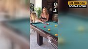 Funny Pool Table Photoshoot with Kaisa Nord and Leyla Fiore