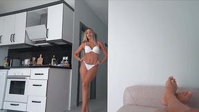 I marked her new thongs with cumshots before she went for a walk with bestie