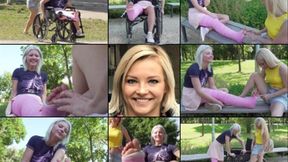 Zazie LLC Wheelchair Gets Her Cast foot Tickled (in HD 1920X1080)