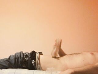 Lying on daybed flesh light bang