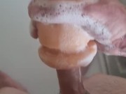 Horny Irish dad fucking pocket pussy. Butt plug in