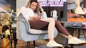 Ruined Orgasm and Cum Lick on My Dirty Sneakers used at Date Night - IGNORED - FOOTJOB - CBT - SHOEJOB - FEMDOM - CUCKOLD - FOOT DOMINATION - SNEAKERS - CUMSHOT - CUM LICK - FEMALE DOMINATION - crree copy