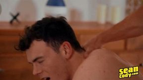 SEAN CODY Sean Uses His Hole To Satisfiy Clark Reid Until He Cums On Belly