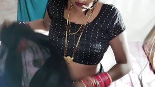 Indian Porn black saree blouse petticoat and panty
