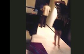 Wife's Exhibition Interrupted by Room Service Romeo