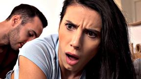 STUCK4K. Sexy Romanian brunette Nelly Kent is penetrated
