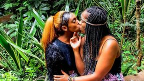 African fest outdoor lesbian flirtation