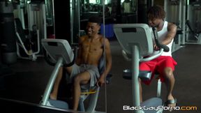 Working out in the gym has made Dreezy Long and Sleepy Reed horny and ready for raw s