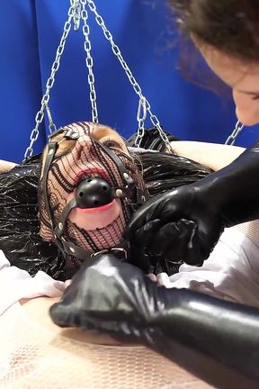Kika &amp; Ziliam lesbo BDSM: Ziliam fucks Kika like a little submissive piggy doll.