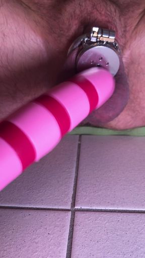 Epic moment from &quot;Ruined Orgasm In Flat Chastity Cage Close Up&quot;