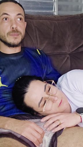 Stepsister is seduced by her stepbrother while watching the Brazil game   Clip 1