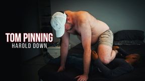Tom Pinning Harold Down on The Bed. Heavy Squashing and Crushing
