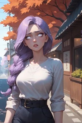 Purple Hair Sensation: Tokyo Alley Cum Drip