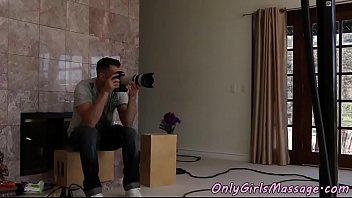 Lesbian babes talking behind the scenes