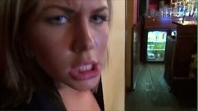 Lewd blonde Czech MILF was ready to be fucked in the bar