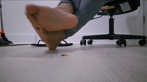 Rough Giantess: Tapping, Smothering & Pressing You With My Feet