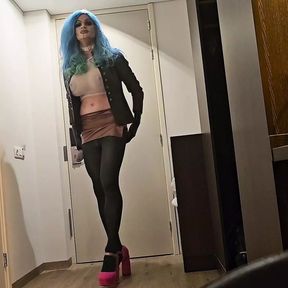 Blue haired drag