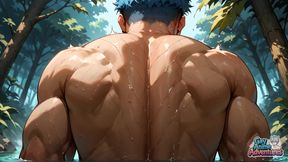 Horny Muscle Guy's Bouncing Butt Spreads Orgasm XXX!