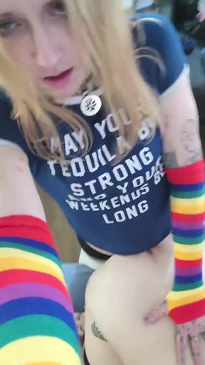 Hot trans woman &amp; curvy Milf blow job   Clip 2