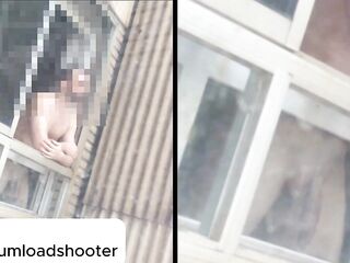 I go out onto the balcony stripped with my big uncut soft ramrod hanging off...will anyone see me in nature's garb?