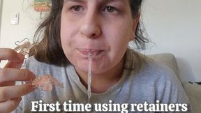 First Time Putting On Retainers - Talking with Lisp, Excess Saliva Drool & Teeth View