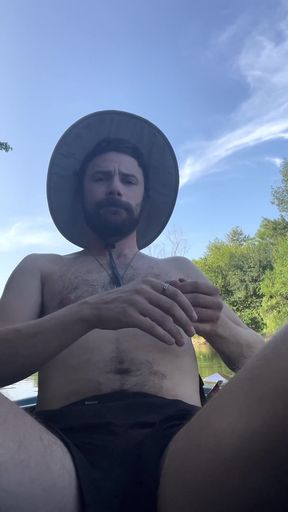 Cumming in My Kayak