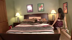Randy sluts devour pussy and finger fuck while fondling on the bed