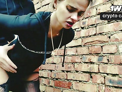 Apocalyptic Halloween with the last chick on earth - best XXX! Zombie apocalypse, strapped up and screwed - last nymph on earth - best XXX!