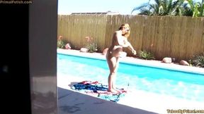 Caught my naked pregnant stepsister