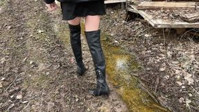 video compilation of the most trashy shots with mud, expensive boots, patent leather high heels from past videos