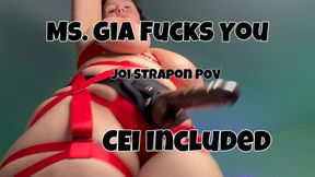 CEI Strapon Pov Pegging  JOI Huge Tits & Ass Latina Red Lingerie