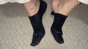 dirty socks with sweat and foot odor.