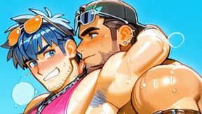 I Fulfilled My Dream of Eating a Guy's Ass on the Beach. Bara Yaoi Hentai Animation