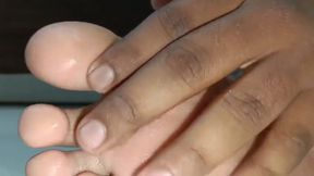 Oiled up Solo Smooth Foot Fetish Tease